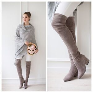 ✨HP✨’Carina' Over The Knee Suede Leather Boots✨